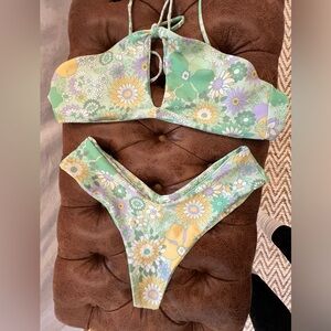 Skatie Floral Green Bikini